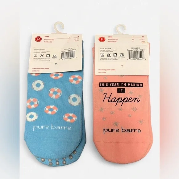Women’s NWT Pure Barre No-Show Sticky Socks Size Small - Picture 2 of 2